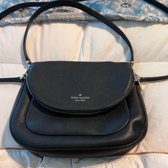 Kate Spade Leila Soft Pebbled Leather Medium Flap Shoulder Bag Women's Handbag - Picture 6 of 11